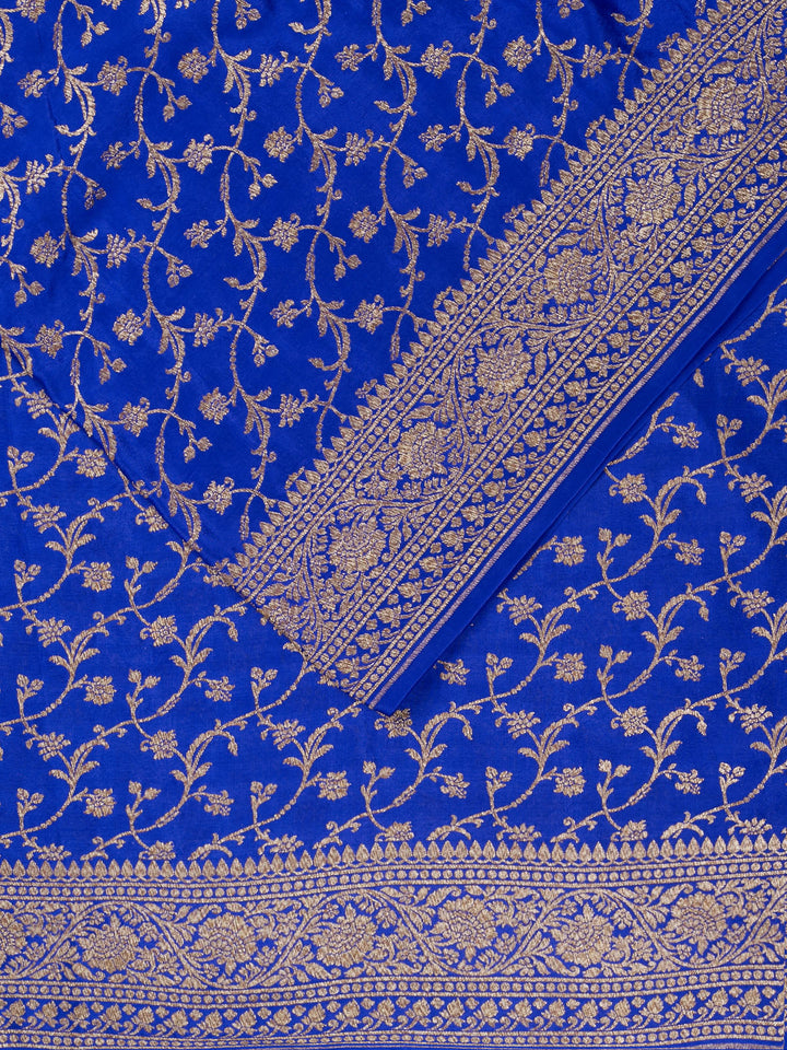 Ink Blue Crepe Georgette Banarasi Saree