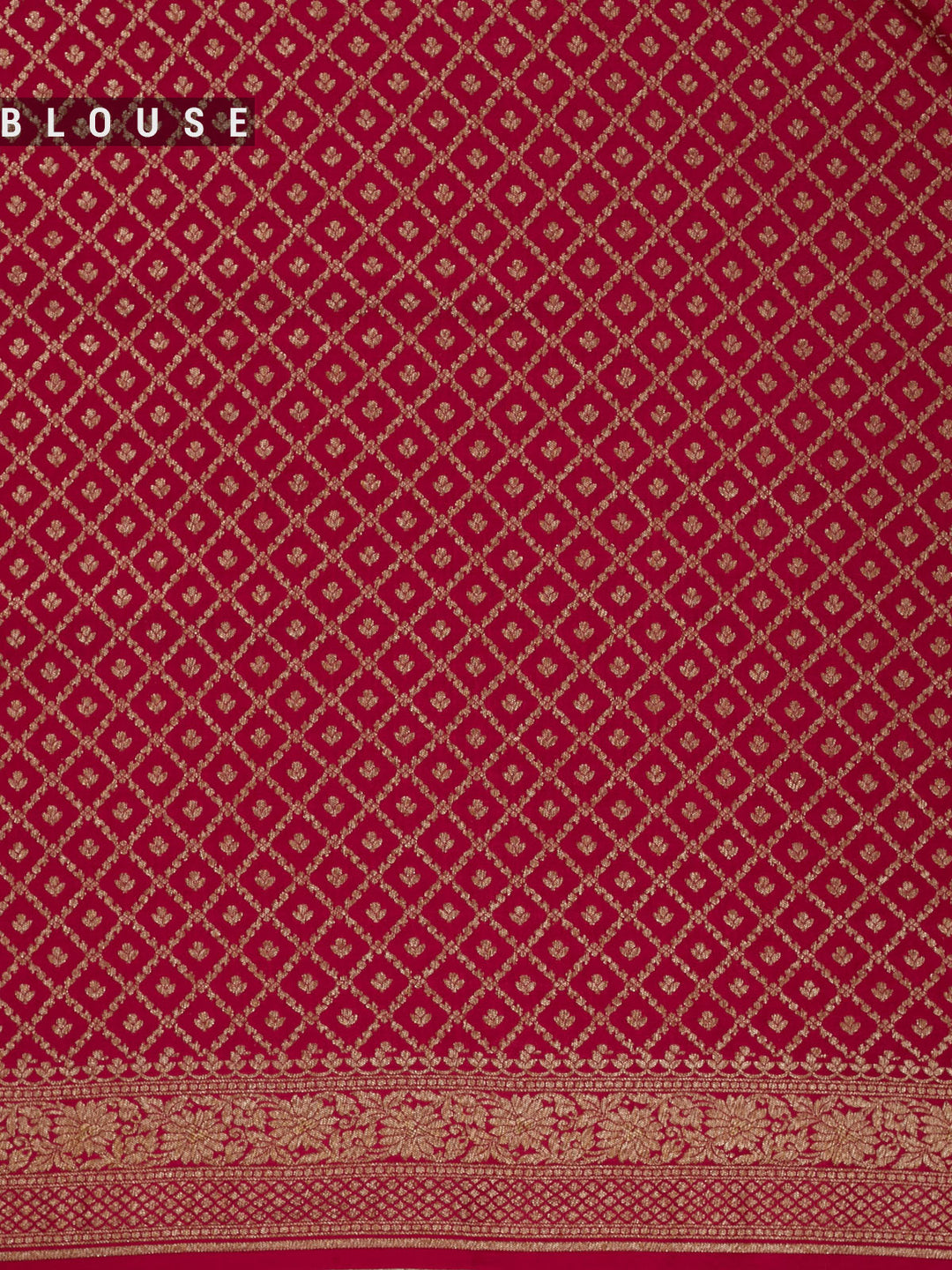 Dusty Pink Crepe Georgette Banarasi Saree_5