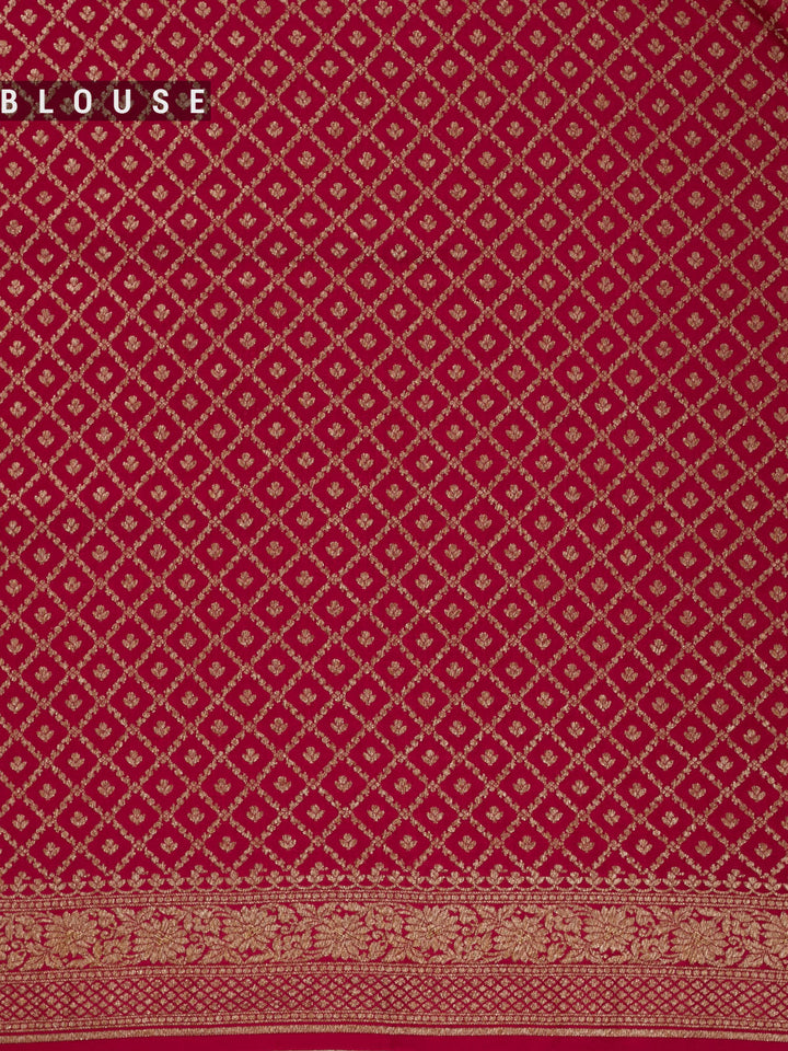 Dusty Pink Crepe Georgette Banarasi Saree