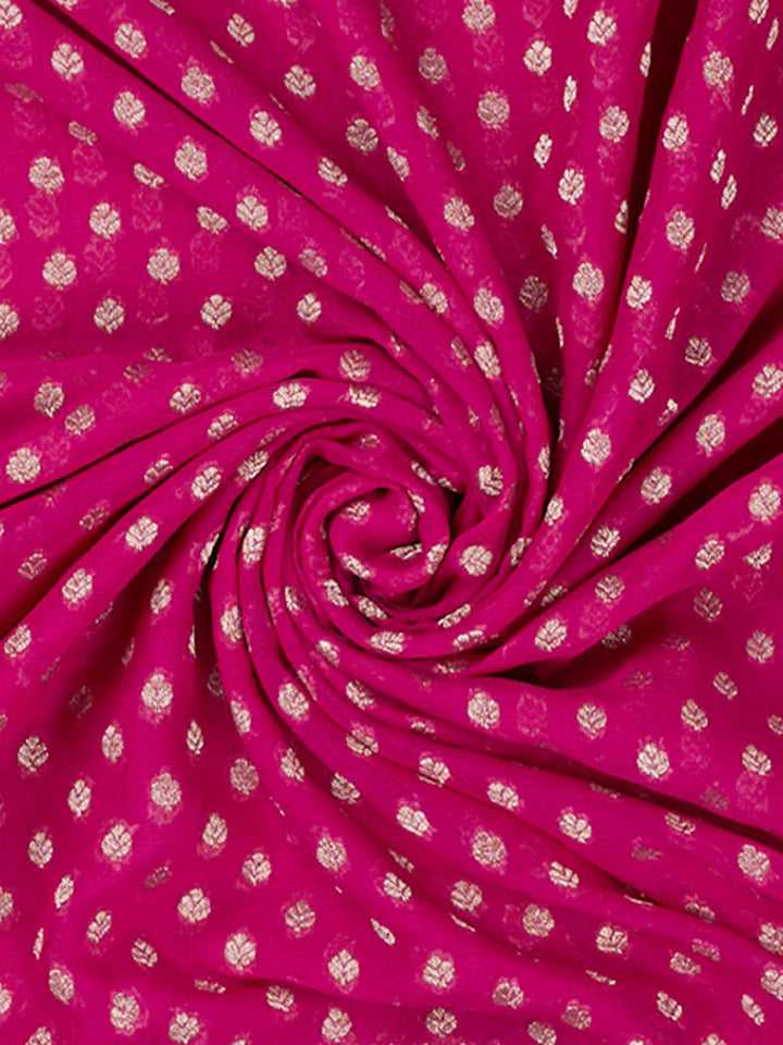 Hot Pink Khaddi Georgette Banarasi Saree