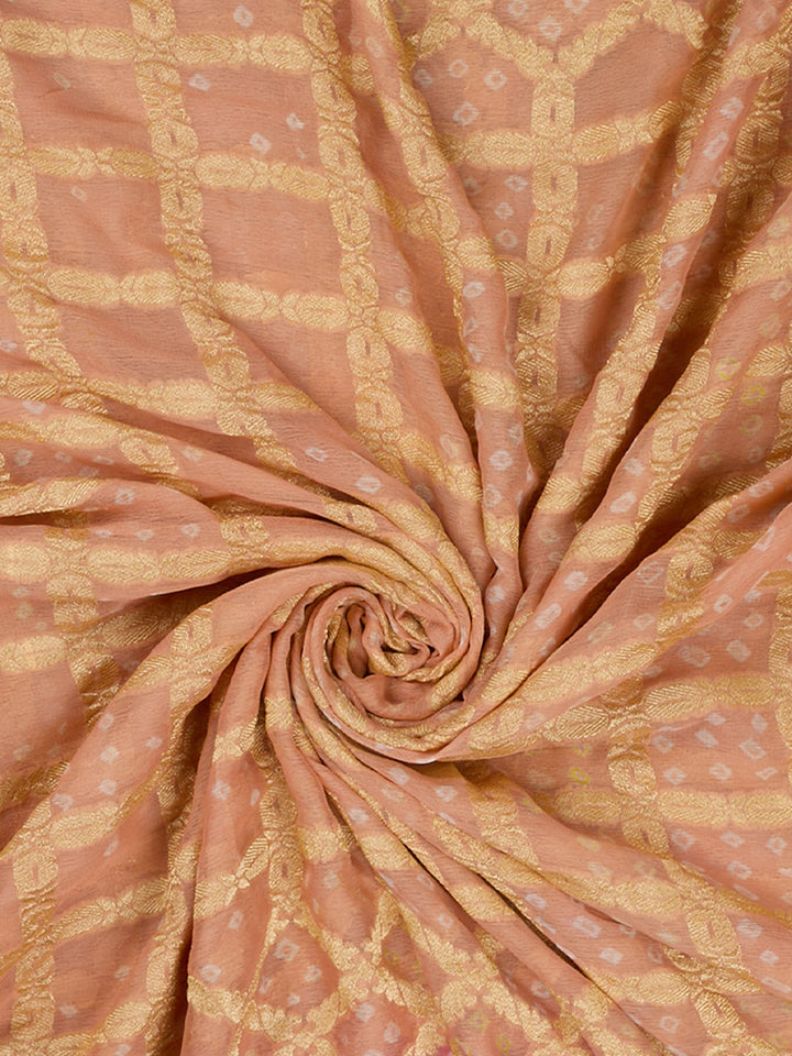 Peach Shaded Khaddi Georgette Banarasi Saree