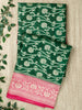 Green Georgette Gold Jari Jaal Banarasi Saree