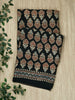 Black Modal Silk Ajrak Printed Banarasi Saree