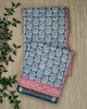 Blue Maheshwari Banarasi Saree