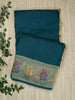 Green Dola Silk Plain Banarasi Saree