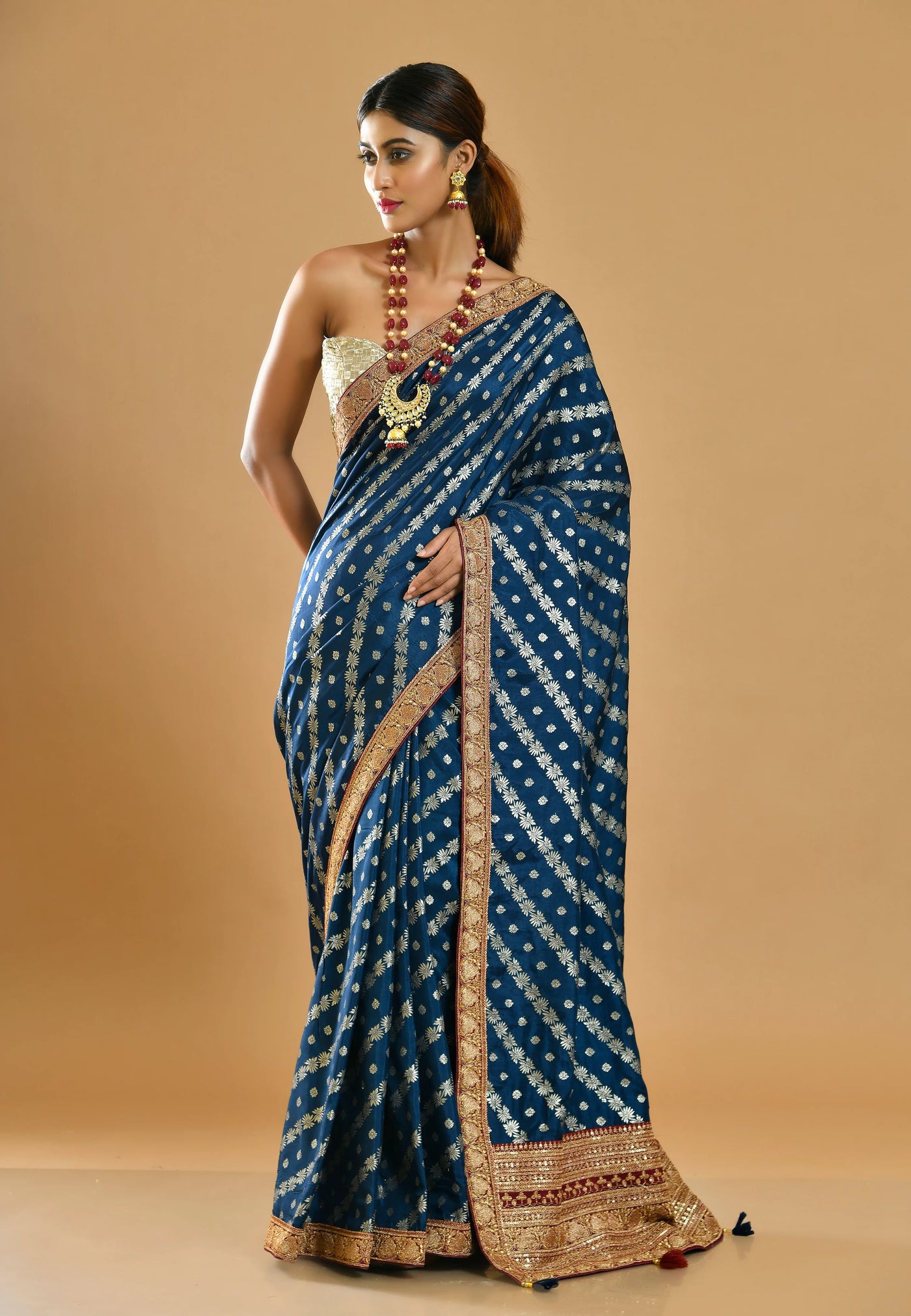 Royal Blue Pure Silk Saree