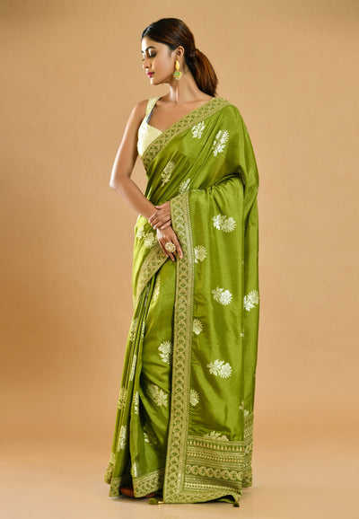 Mehendi Green Silk Saree