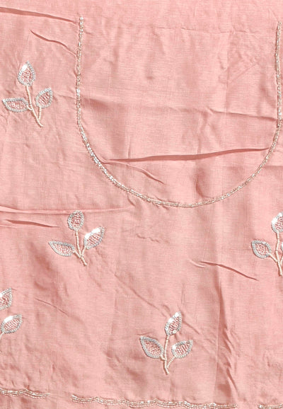 Pink Glass Tissue Party Wear Saree