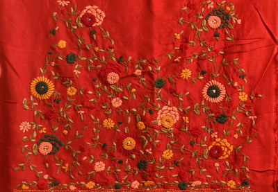 Gold Tissue Hand Embroidered Saree