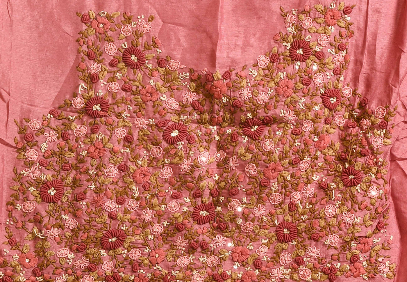 Pink Tie And Dye Print Muslin Saree